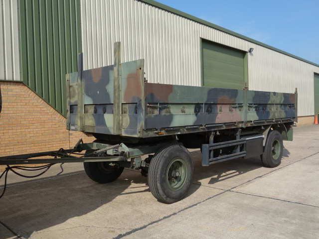 Kassbohrer 2 axle draw bar cargo trailer - ex military vehicles for sale, mod surplus