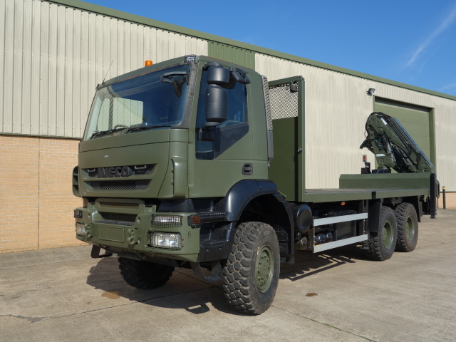 Iveco Trakker 6x6 crane truck  - ex military vehicles for sale, mod surplus
