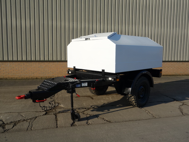 Trailer (Drawbar) tanker with new 1500 litre bunded tank - ex military vehicles for sale, mod surplus