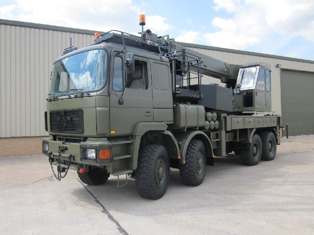Man 41.372 8x8 crane truck - ex military vehicles for sale, mod surplus