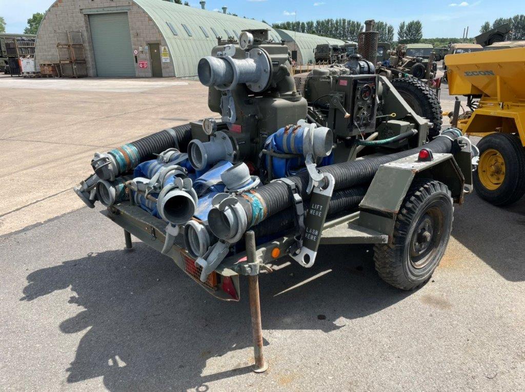 Gilkes 6 inch Water Pump Trailer  - ex military vehicles for sale, mod surplus