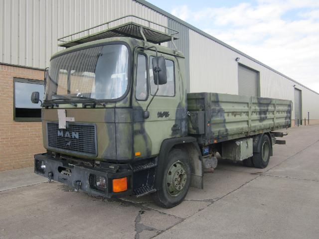 MAN 13.192 4x2 LHD drop side cargo truck - ex military vehicles for sale, mod surplus