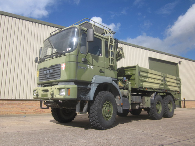 Man 27.310 6x6 cargo with crane - ex military vehicles for sale, mod surplus