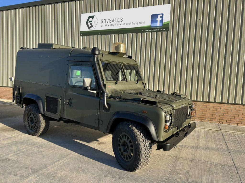 Armoured Land Rover Defender 110 Vixen Plus - ex military vehicles for sale, mod surplus