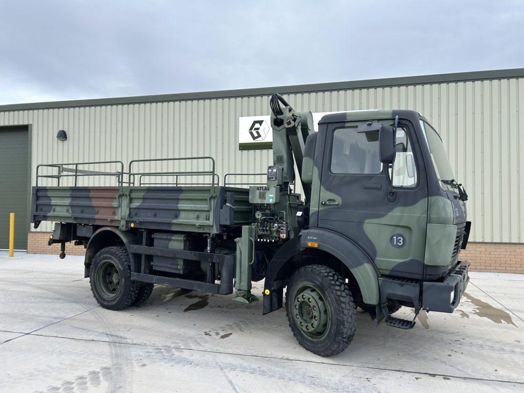 Mercedes 1017 4x4 Cargo Truck With Crane - ex military vehicles for sale, mod surplus