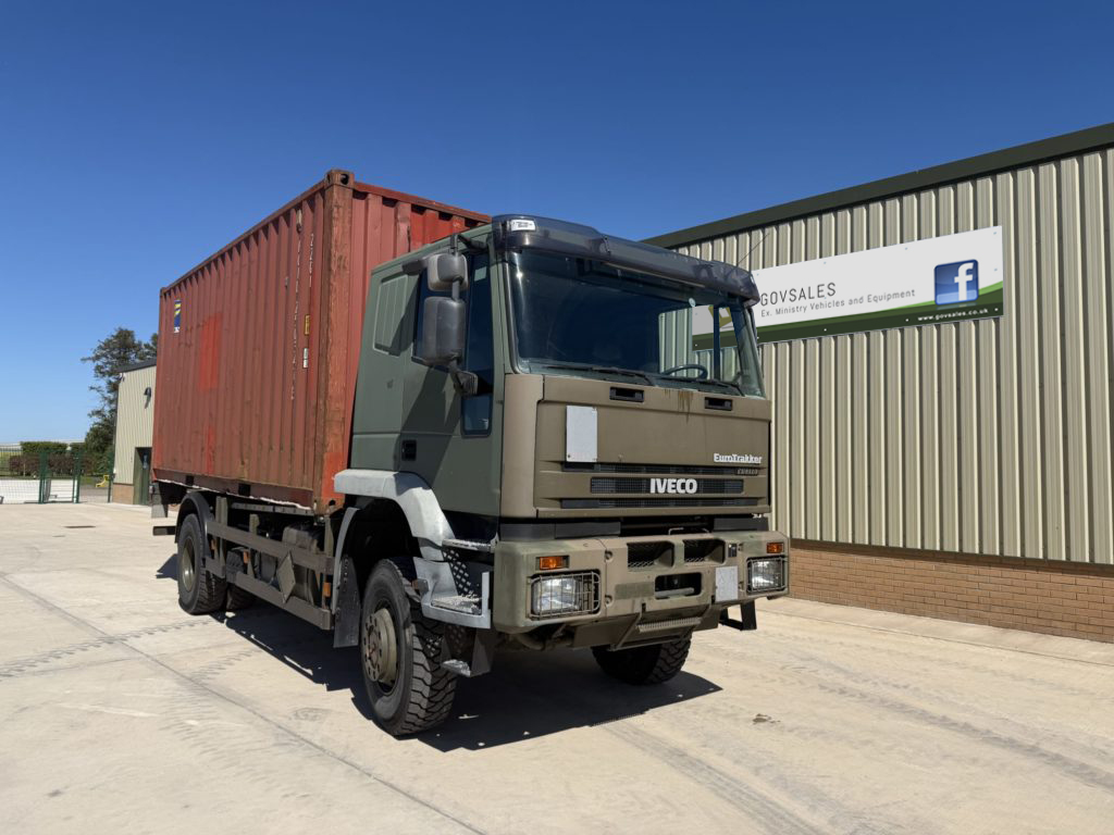 Iveco Eurotrakker 190E35 4x4 20FT Container Truck - ex military vehicles for sale, mod surplus