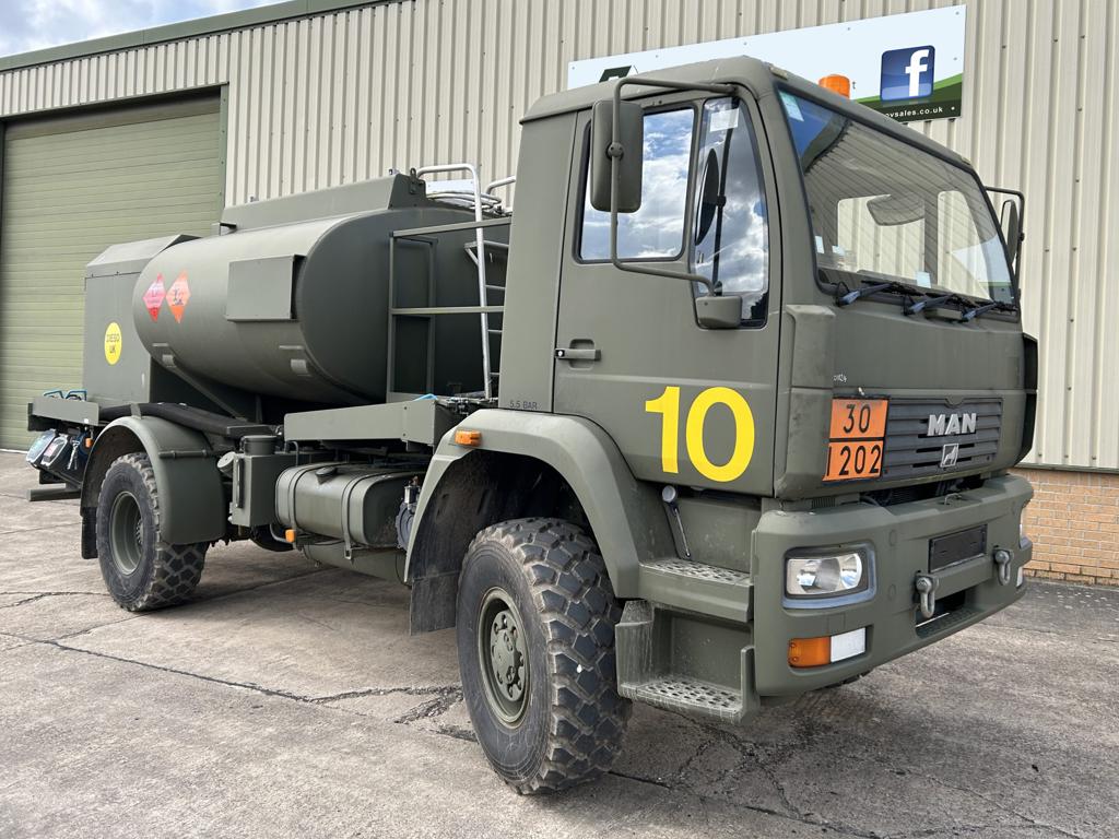 MAN LE14.220 4x4 5,000 Litre Aviation Fuel Delivery Tanker - ex military vehicles for sale, mod surplus