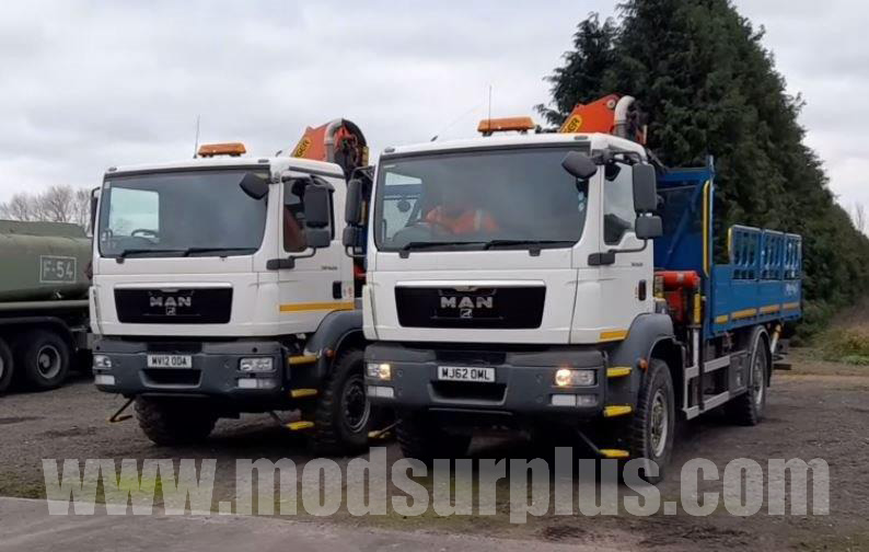 MAN 18.250 4x4 RHD (Automatic) crane truck - ex military vehicles for sale, mod surplus
