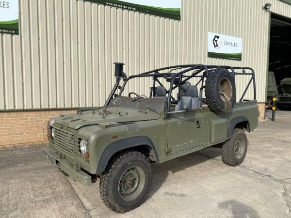 Land Rover Defender 110 Wolf Scout vehicle - ex military vehicles for sale, mod surplus